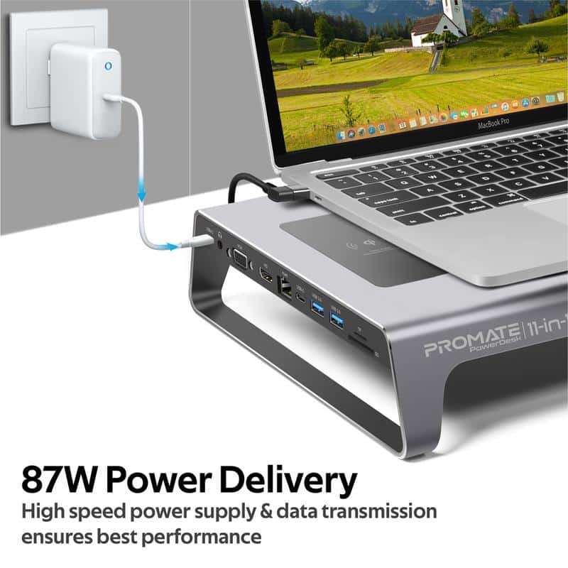 11-in-1 Ergonomically Designed Anti-Skid Aluminium Alloy DeskHub