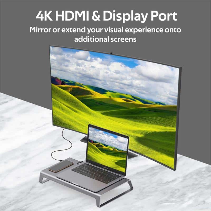 11-in-1 Ergonomically Designed Anti-Skid Aluminium Alloy DeskHub