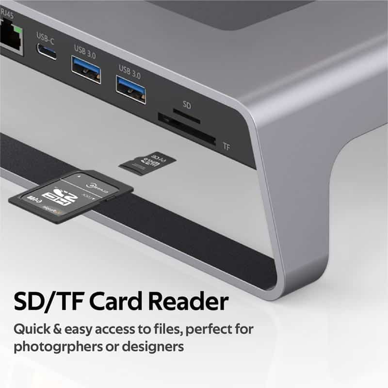 11-in-1 Ergonomically Designed Anti-Skid Aluminium Alloy DeskHub
