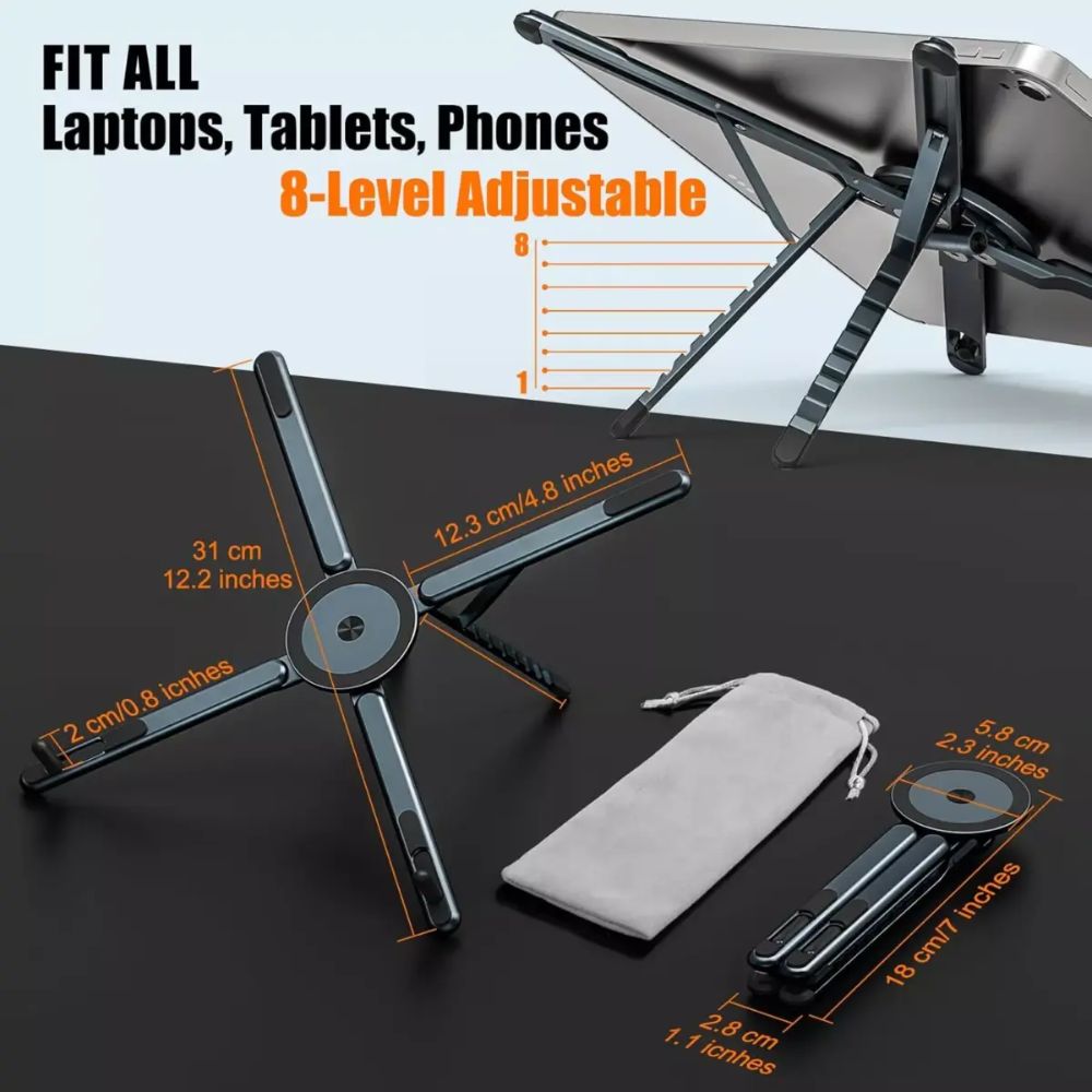 P-3 Portable 3-in-1 Laptop Stand & Tablet – Silver