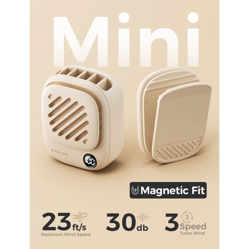 Aecooly Mini Portable Neck Fan Click Clip