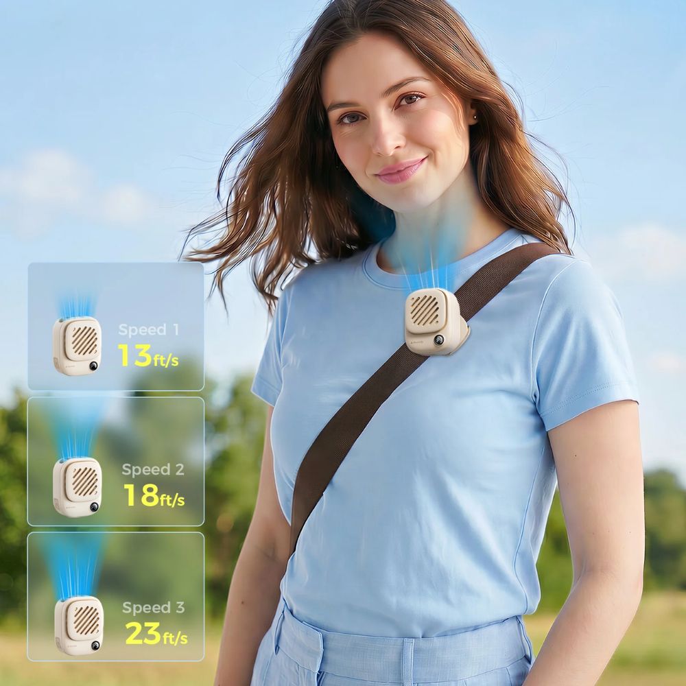 Aecooly Mini Portable Neck Fan Click Clip