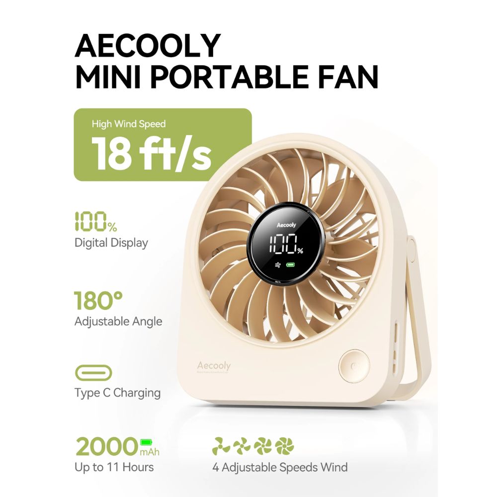 Aecooly Portable Table Fan Chic 02