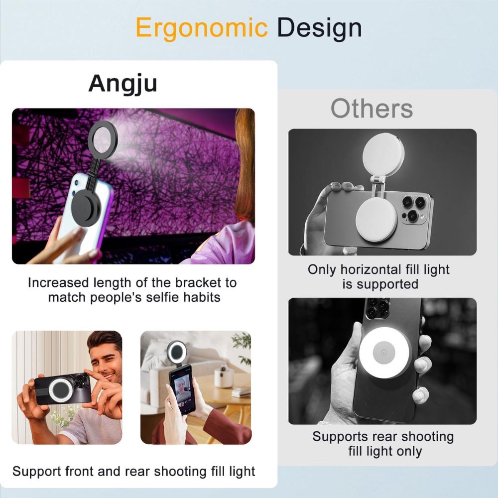 Angju Magnetic Selfie Light Pocket Size