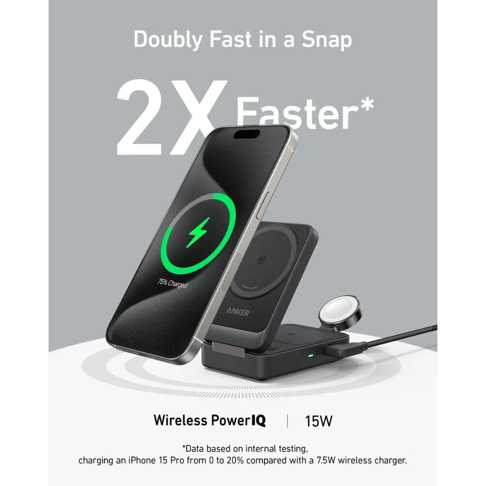 Anker MagGo 15W 3-in-1 Charging Station