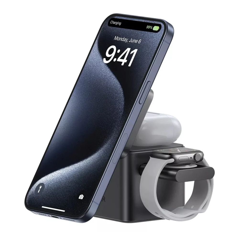Anker MagGo 3-in-1 Wireless Charging Station with Qi2 – Fast &amp; Convenient Apple Device Charging