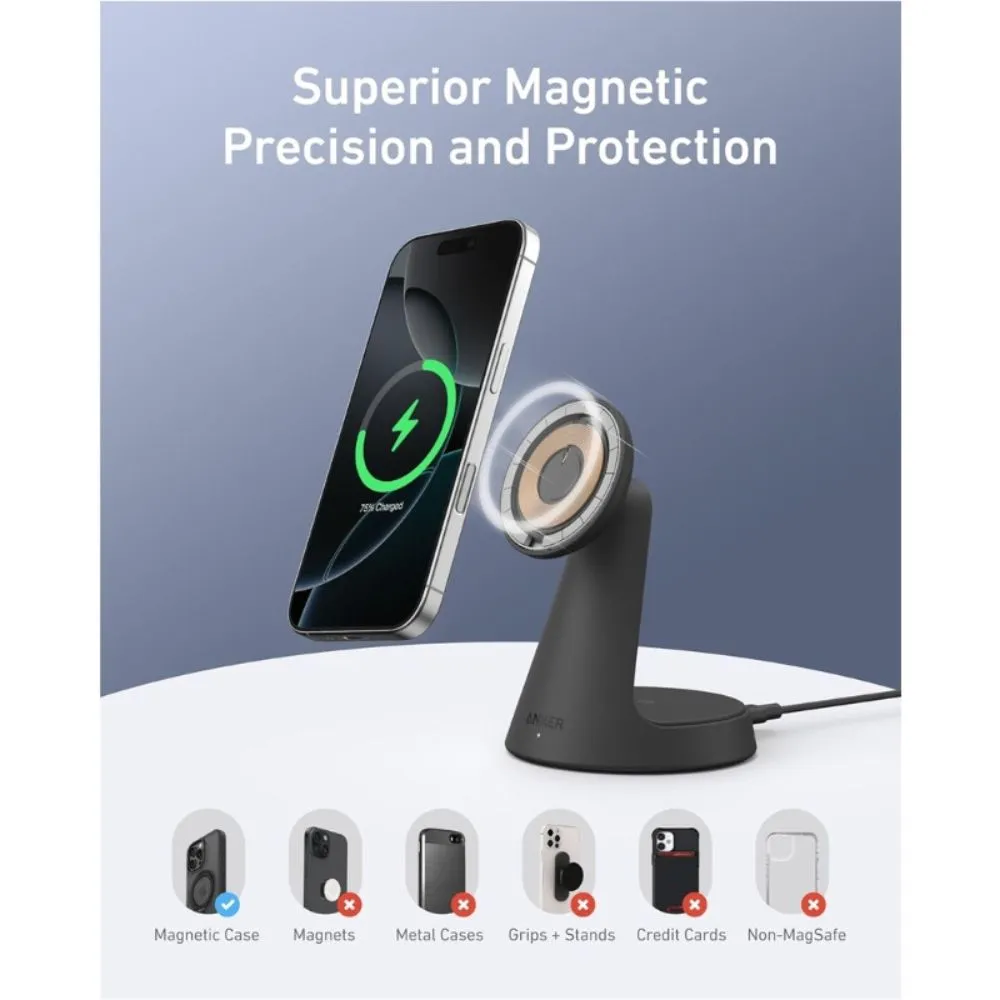 Anker MagSafe MagGo Wireless Charger 2 in 1 Dock Stand