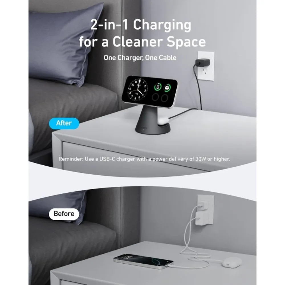 Anker MagSafe MagGo Wireless Charger 2 in 1 Dock Stand