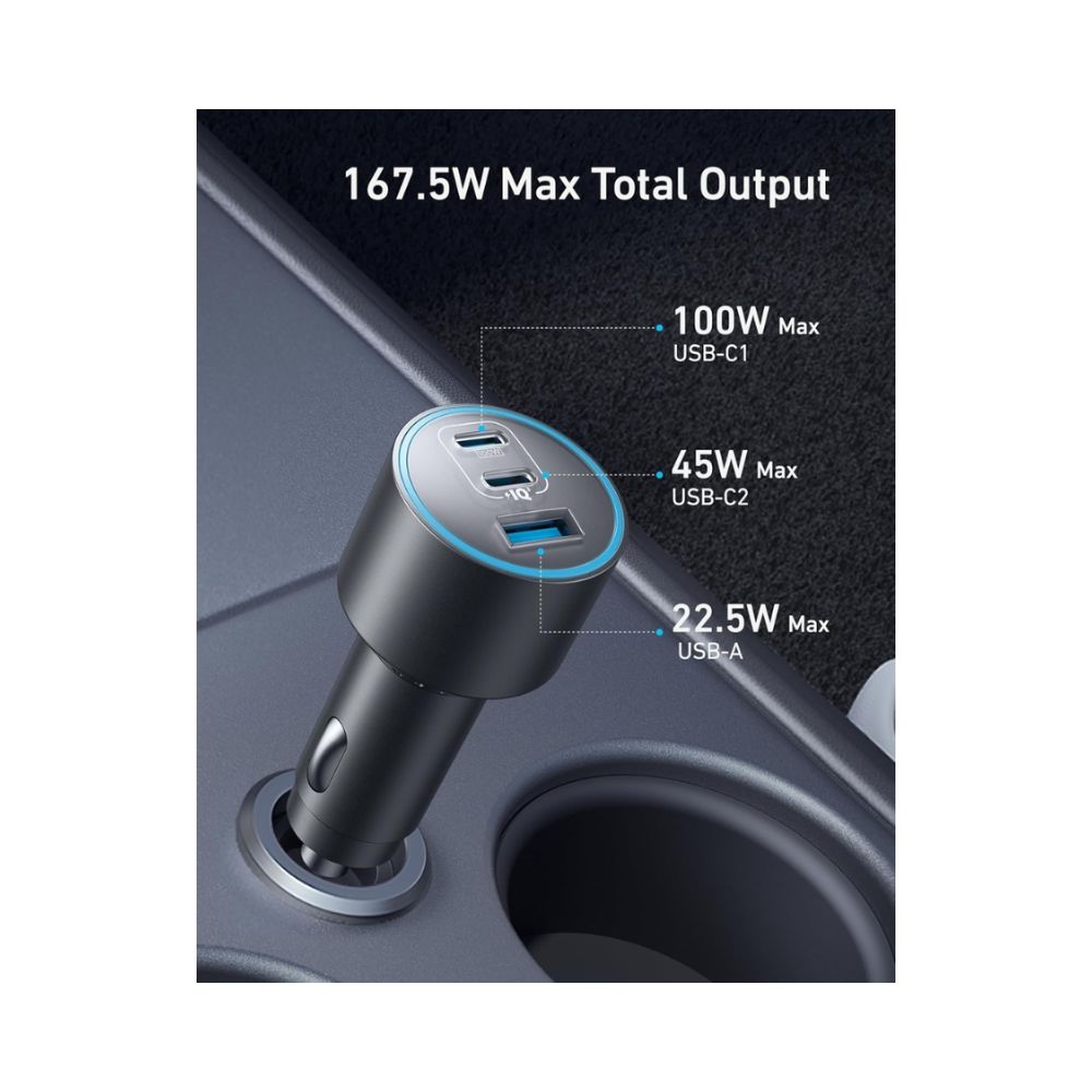 Anker Nano Car Charger (167.5W, 3 Ports)
