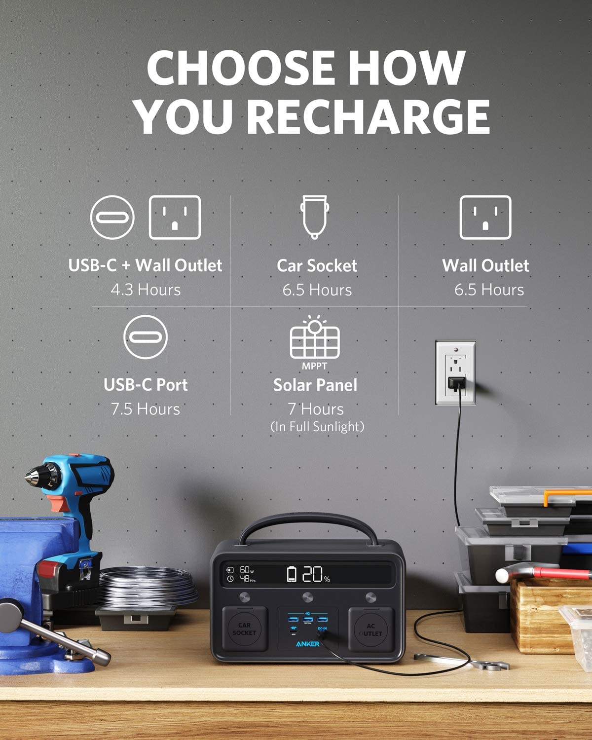 Anker Portable Power Station, PowerHouse II 400, 300W/388.8Wh