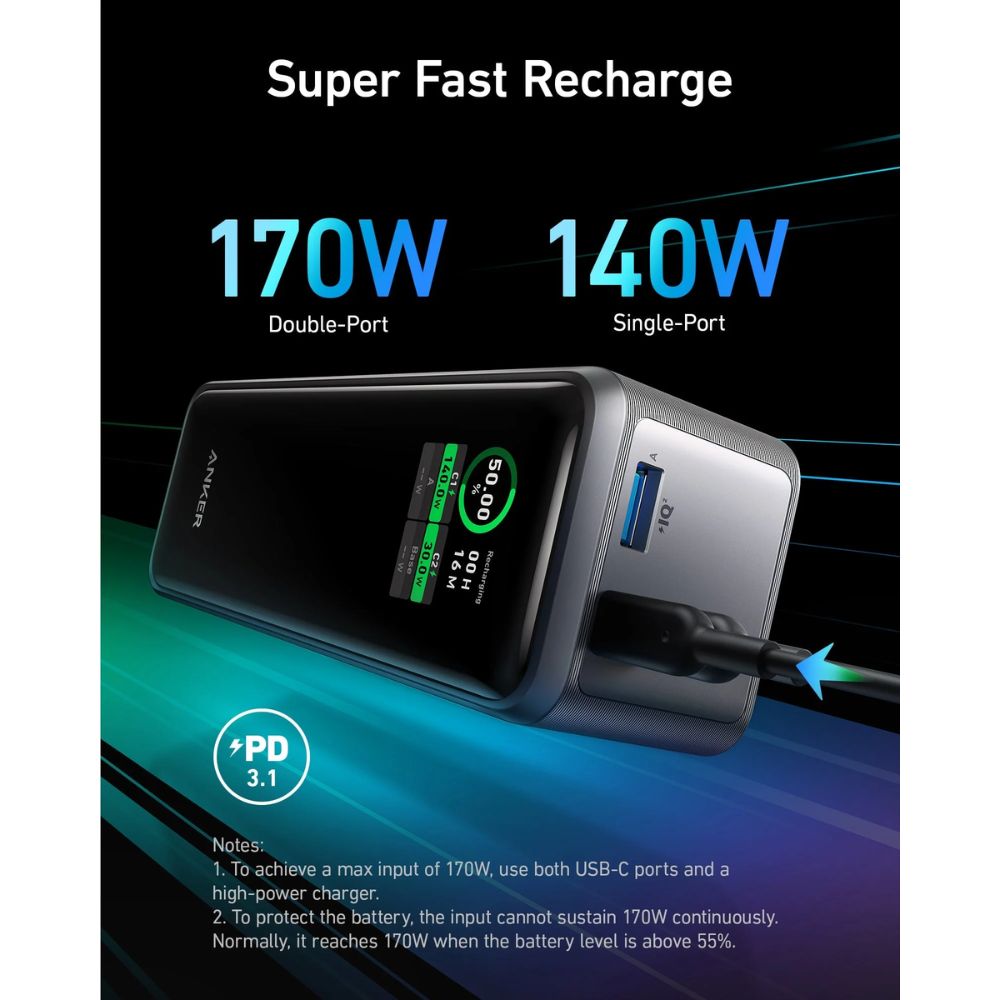 Anker Prime 27650mAh Power Bank (250W)