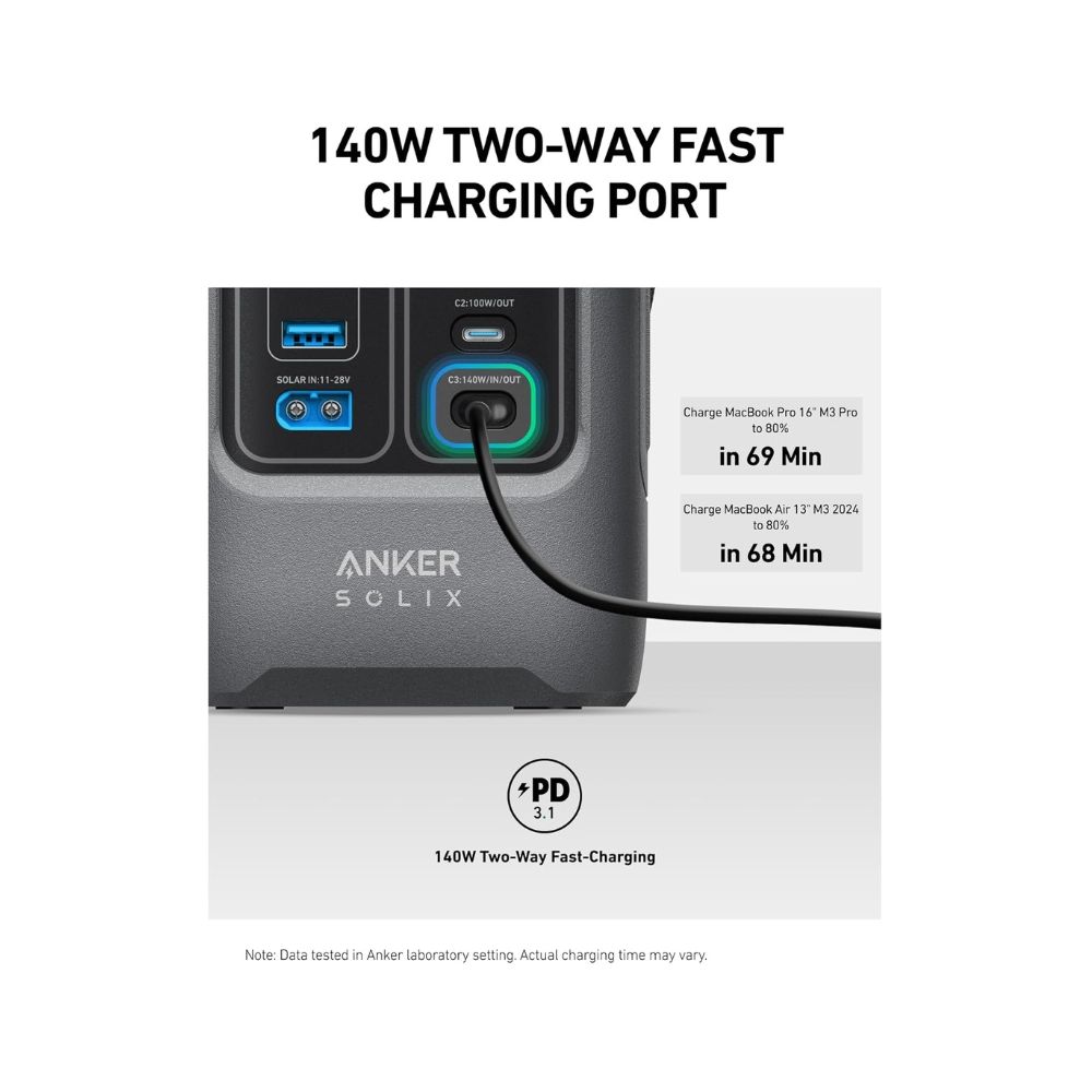Anker SOLIX C200 DC Portable Power Station – 192Wh | 200W