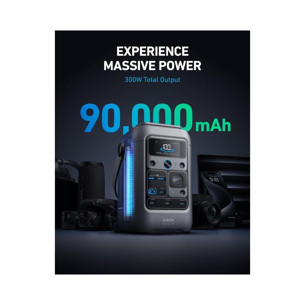 Anker SOLIX C300 DC Portable Power Station – 288Wh | 300W