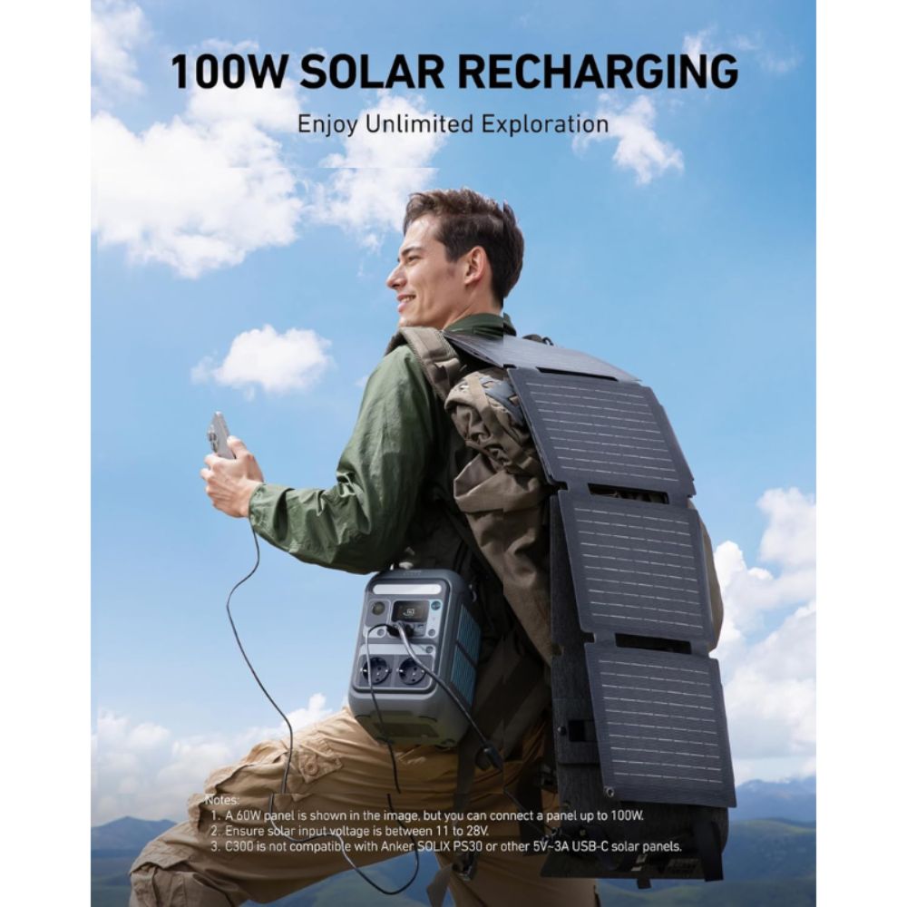 Anker SOLIX C300 Portable Power Station – 288Wh | 300W