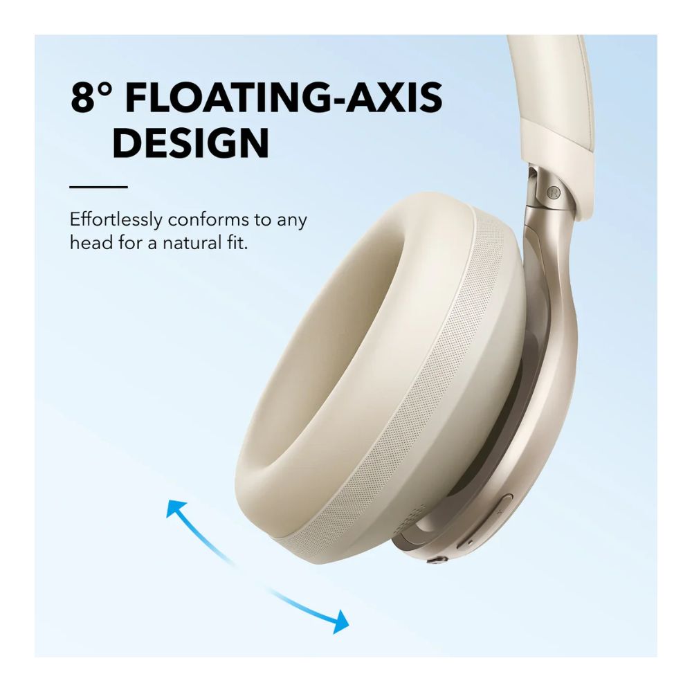 Soundcore Space One | Active Noise Cancelling Headphones – Latte Cream by Anker