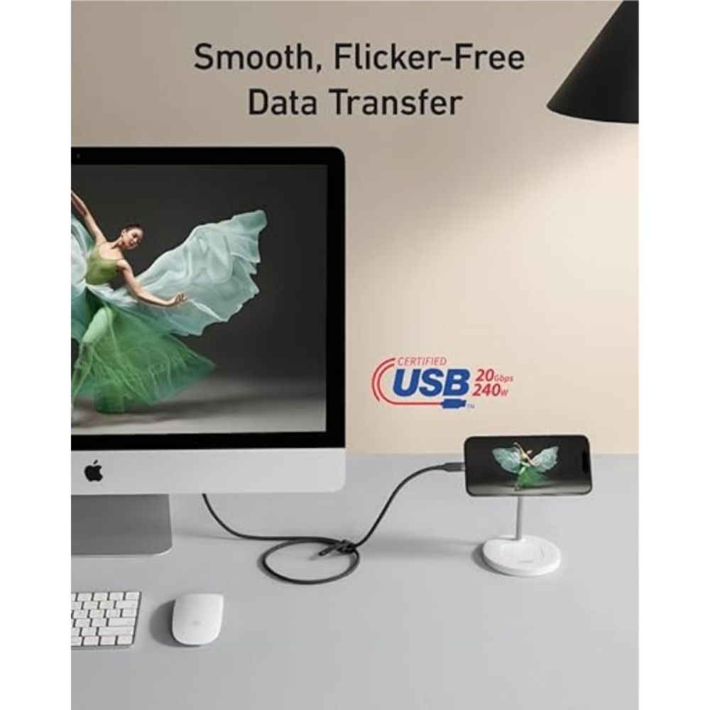 Anker USB-C to USB-C-3ft-240W – 20 Gbps – Bio-Based