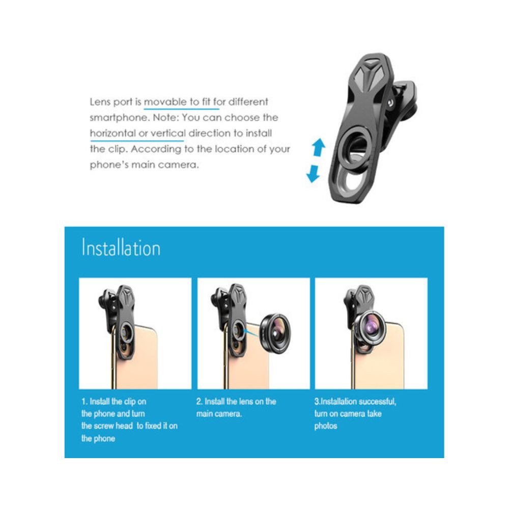 Apexel HD 5-in-1 Phone Lens Kit