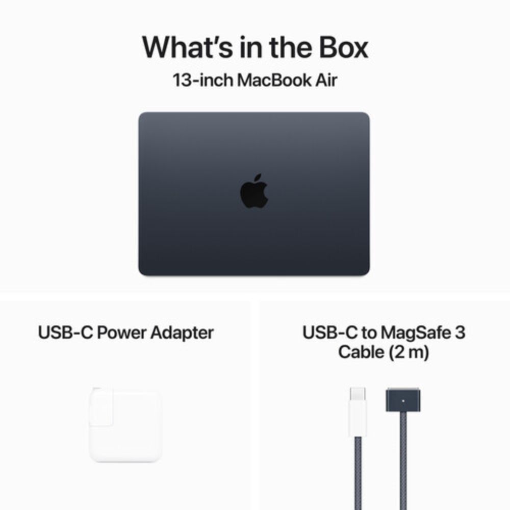 Apple 13″ MacBook Air (M3, Midnight) MRXV3