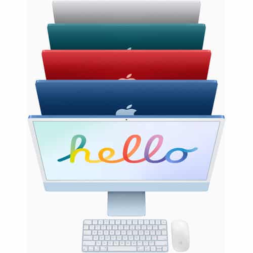 Apple 24″ iMac with M1 Chip (Mid 2021, Blue/Silver/Pink/Green)