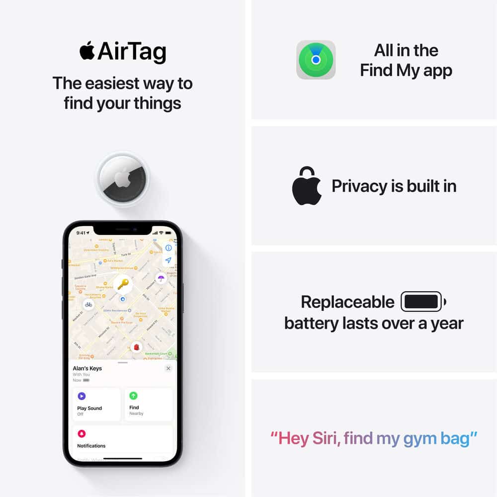 APPLE AIRTAG SINGLE SMART FINDING DEVICE