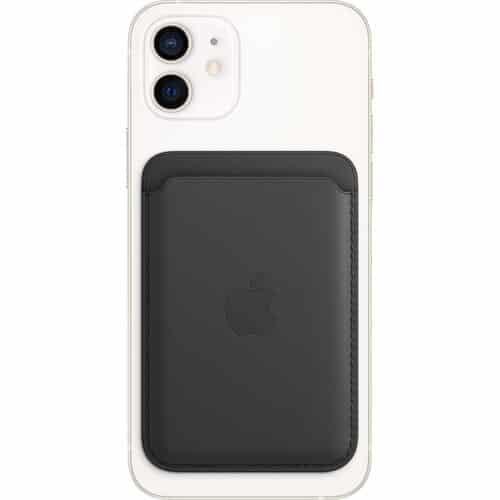 Apple iPhone 12 Series Leather Wallet with MagSafe (Black/Blue)