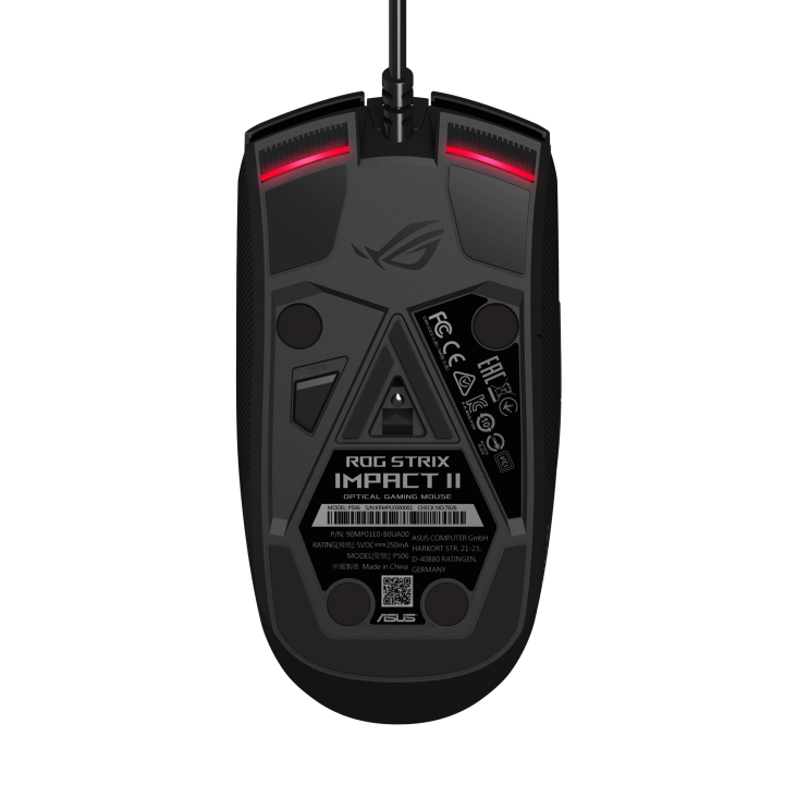 Asus ROG Strix Impact II, Wired Gaming Mouse, 6200dpi, RGB