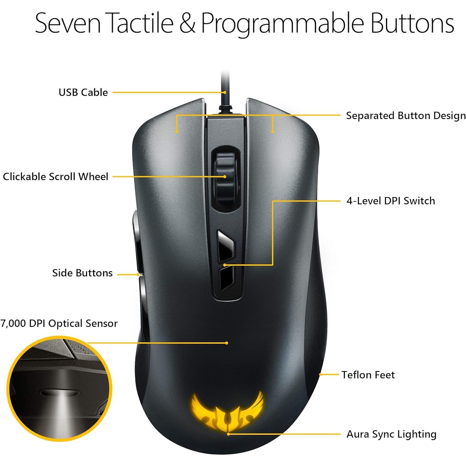 ASUS Optical RGB Gaming Mouse – TUF M3