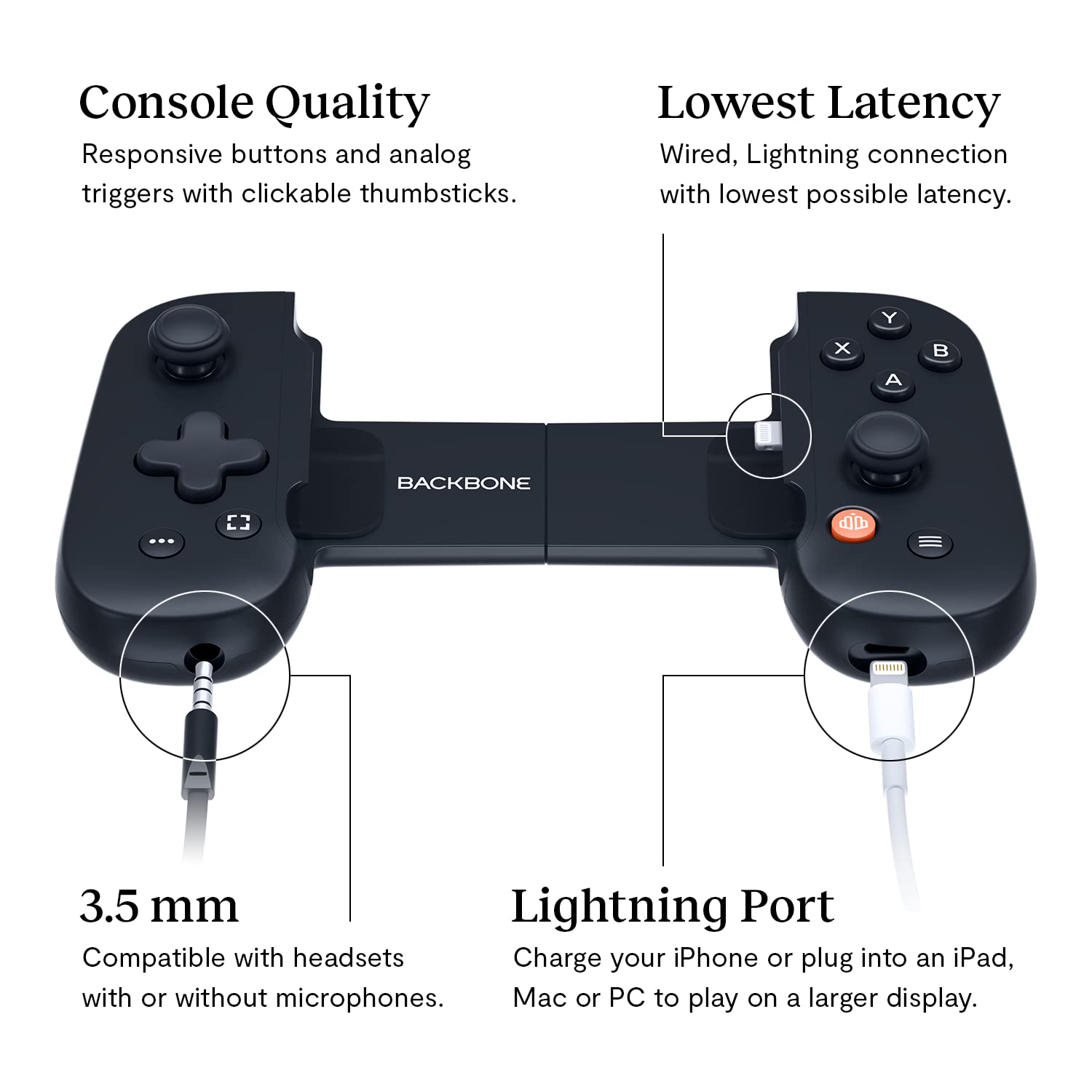BACKBONE One Mobile Gaming Controller for iPhone (Lightning) – 1st Gen