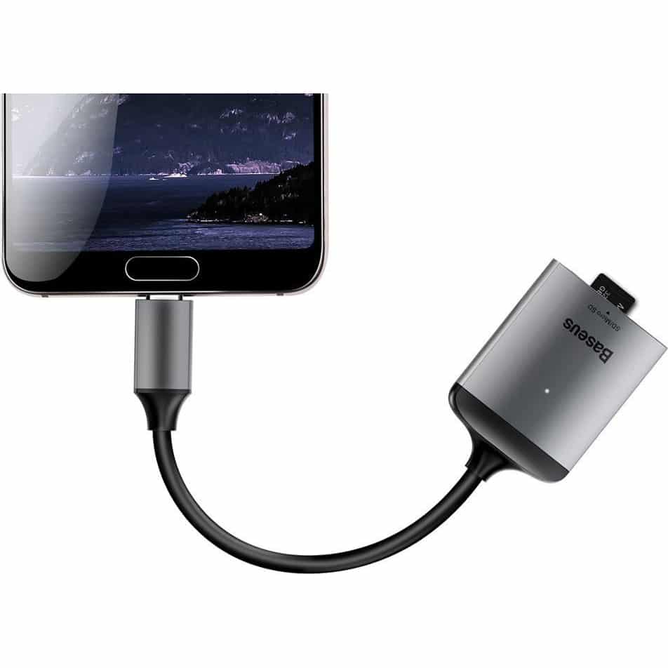 Baseus Enjoy reader adapter HUB USB-C adapter to SD / micro SD / TF card reader (CAHUB-P0G)