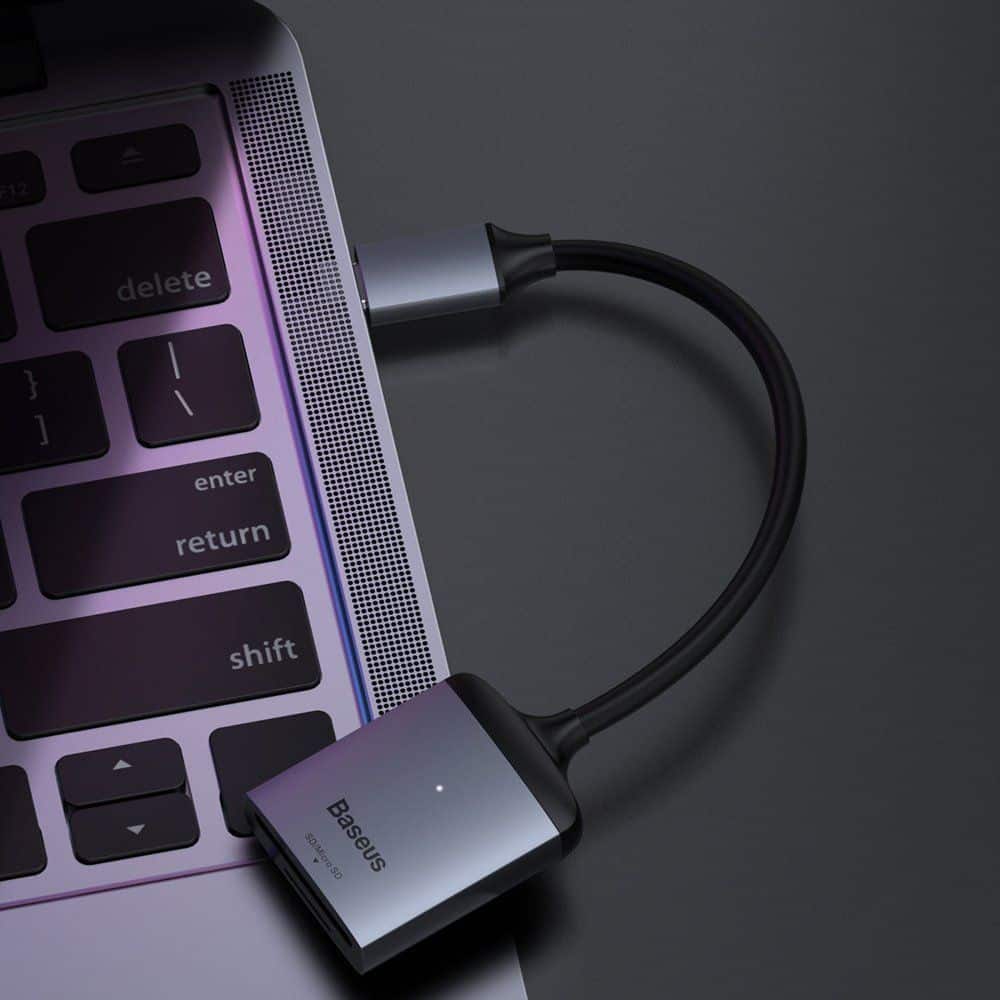 Baseus Enjoy reader adapter HUB USB-C adapter to SD / micro SD / TF card reader (CAHUB-P0G)