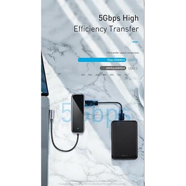 BASEUS Multi-function HUB UCN3276 Type-C to 7-port – 3 USB3.0