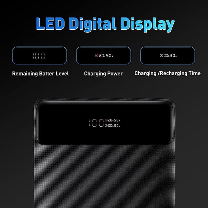 Power Bank, Baseus Blade 100W USB C Portable Laptop Charger