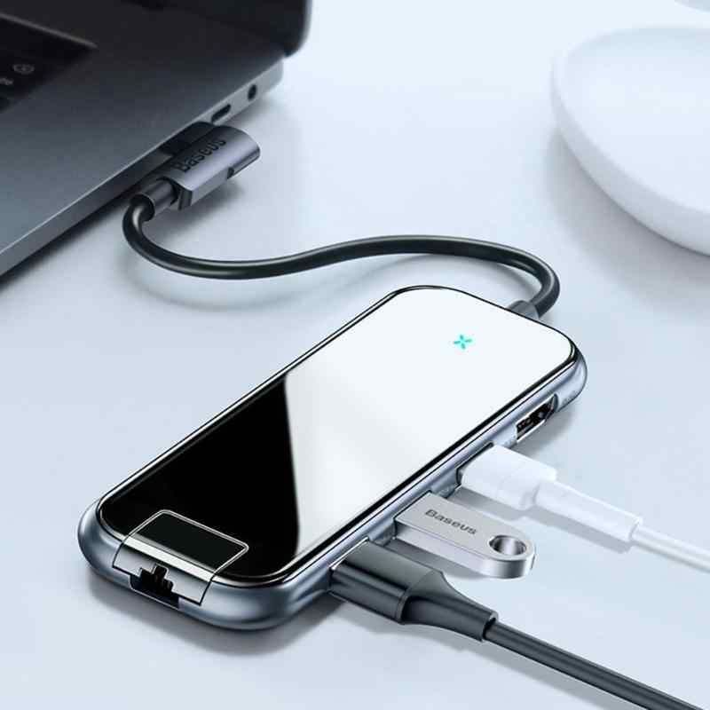 Baseus UCN3275 Type-C USB 3.0 HUB USB3.0 4K/HD RJ45 PD Charging Adapter