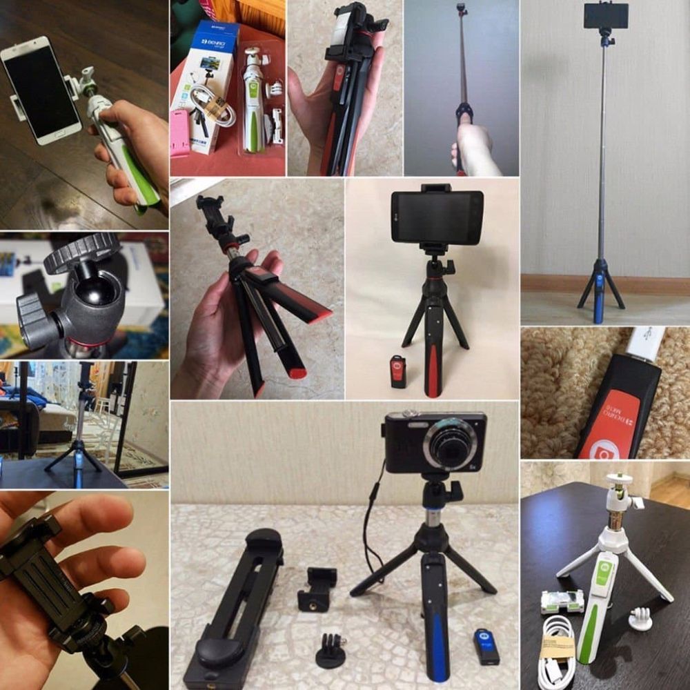 BENRO MK10 Selfie Stick Adjustable Tripod Bluetooth 3.0 Clamp for iOS- Android