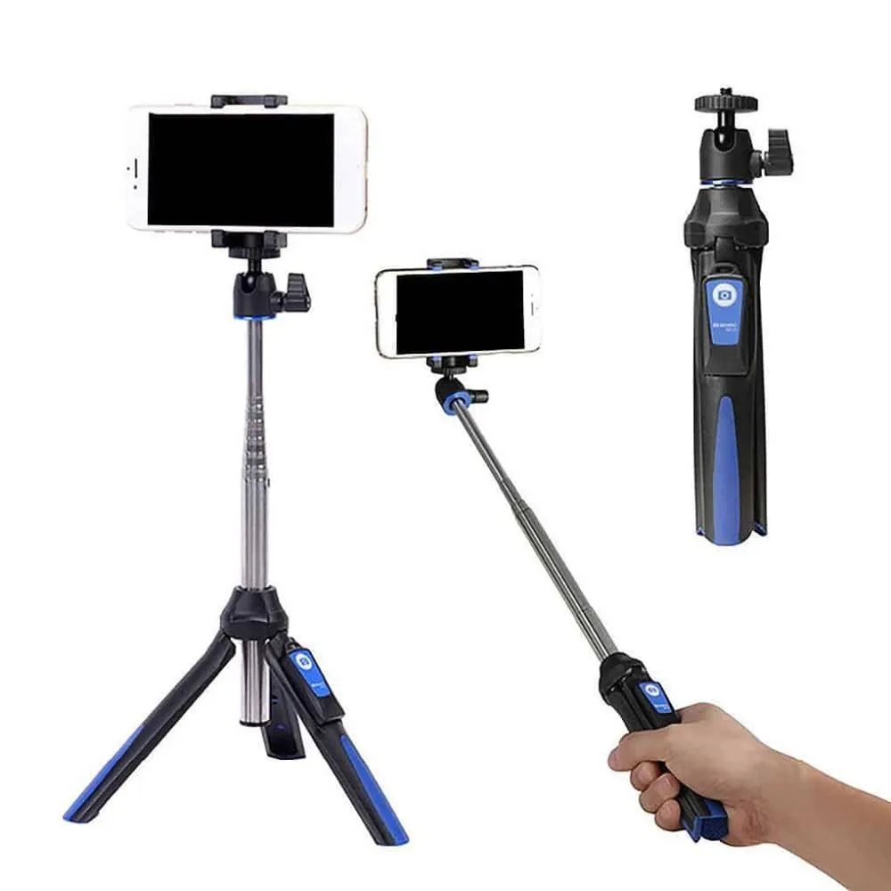 BENRO MK10 Selfie Stick Adjustable Tripod Bluetooth 3.0 Clamp for iOS- Android