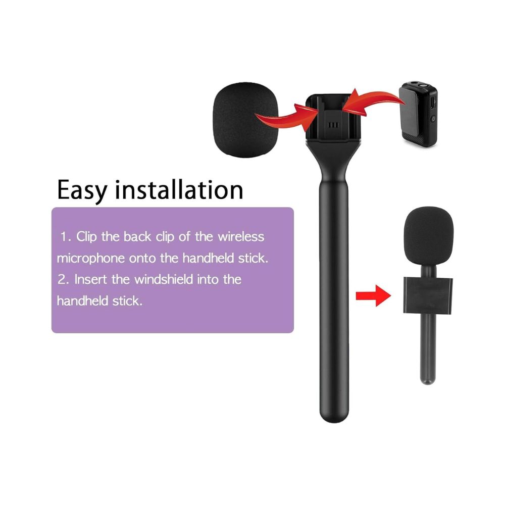 Bewinner Interview Handheld Adapter for Microphones