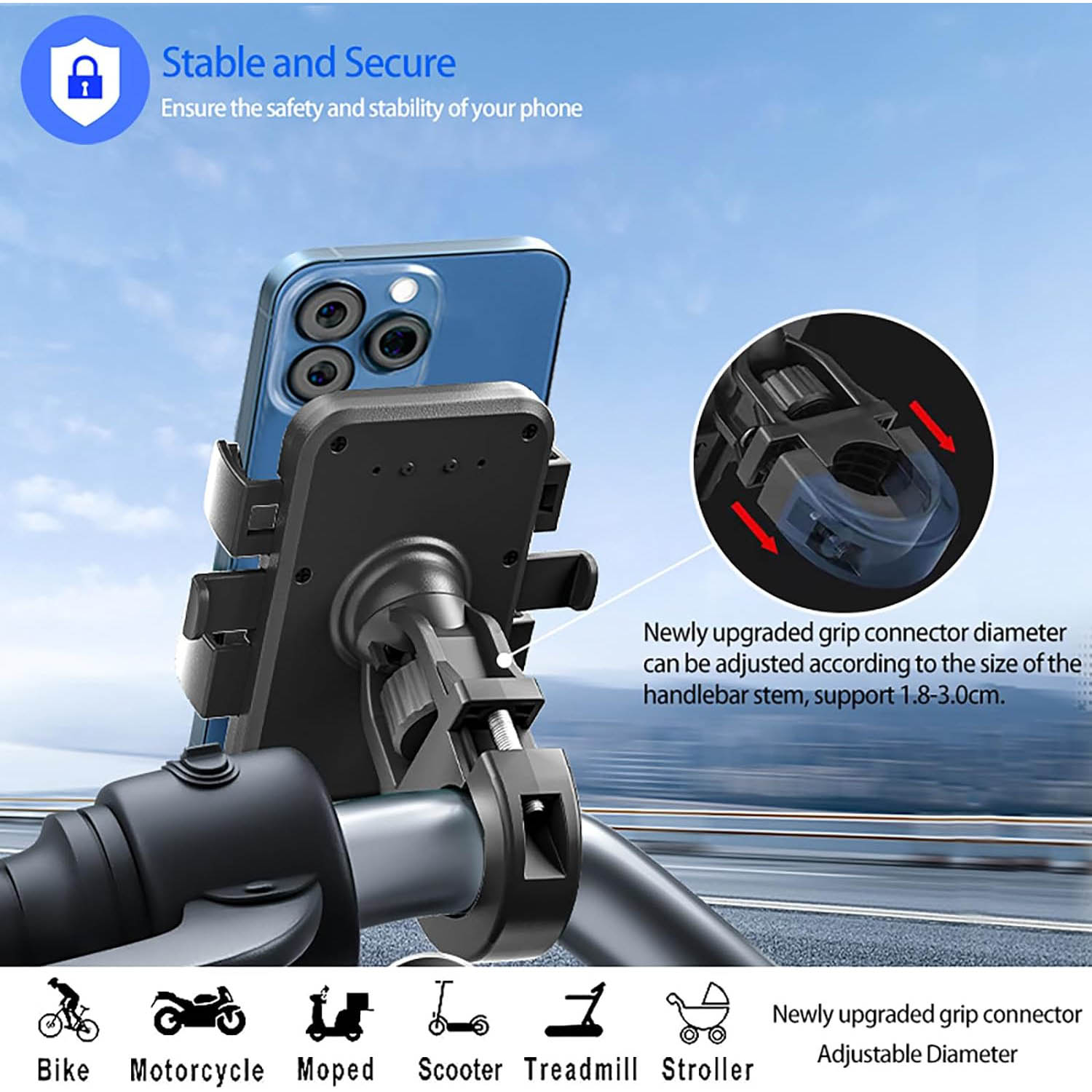 Bike Phone Holder with Mini Sunshade Umbrella ZX-Y66