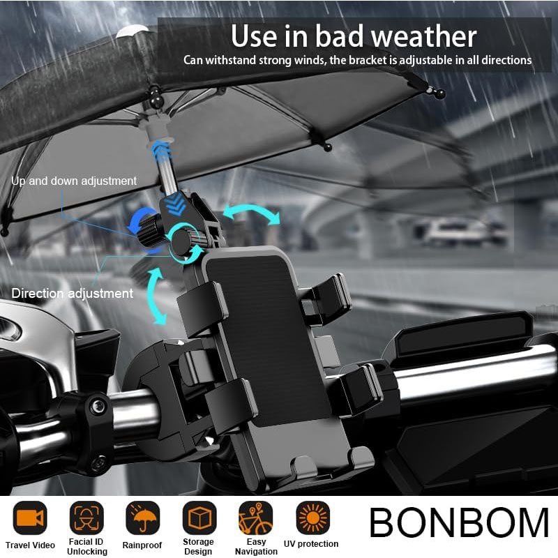 Bike Phone Holder with Mini Sunshade Umbrella ZX-Y66