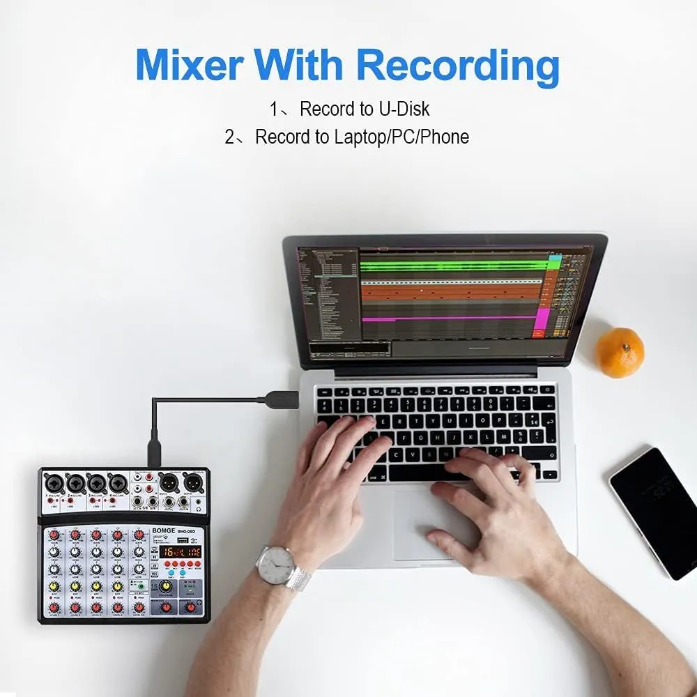 BOMGE 6 Channel Audio Sound Mixer