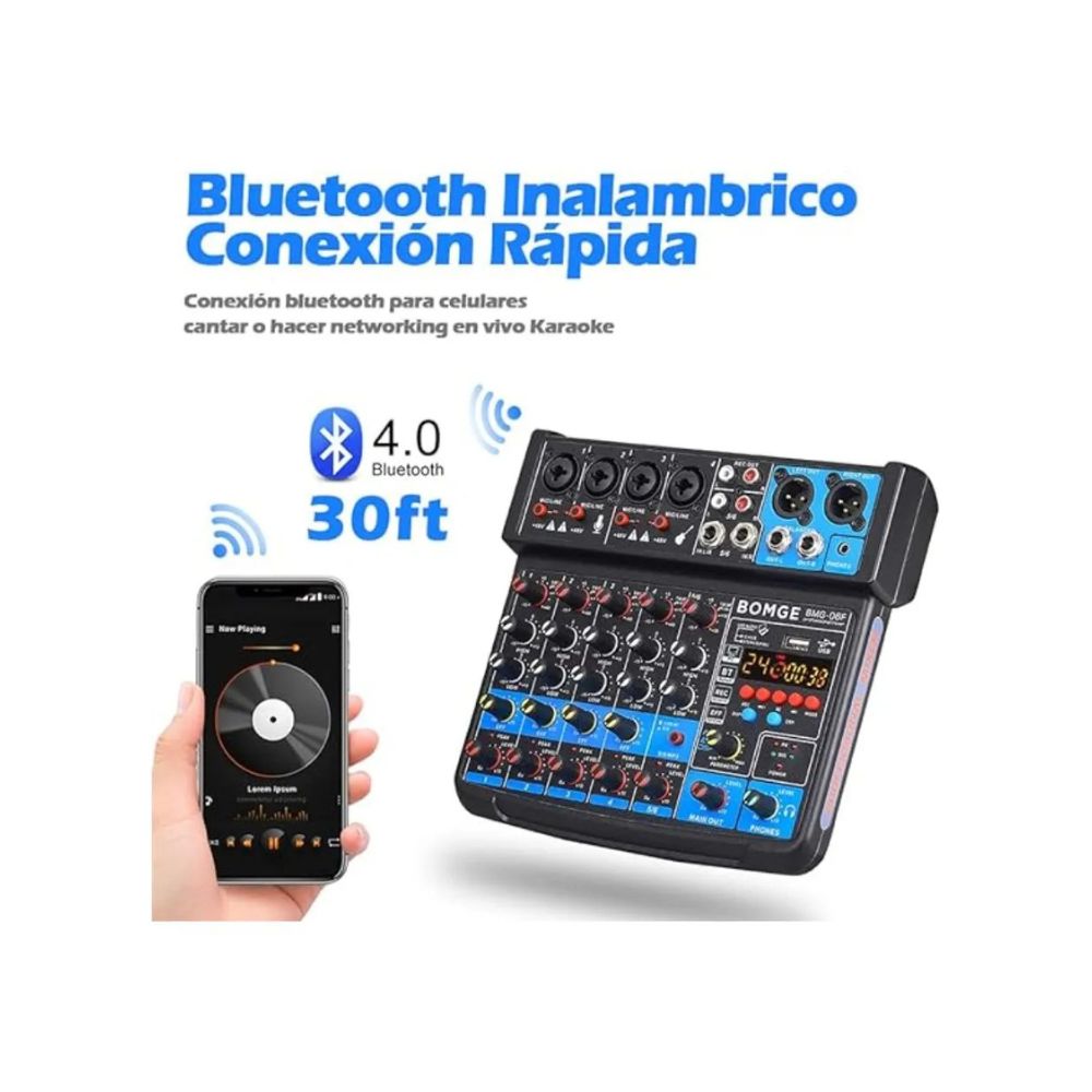 BOMGE 6 Channels Audio Sound Mixer