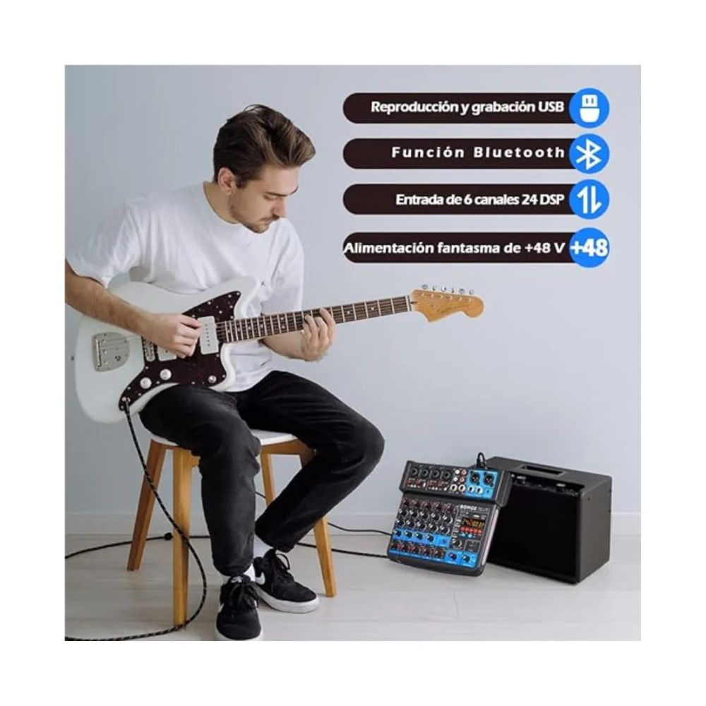 BOMGE 6 Channels Audio Sound Mixer