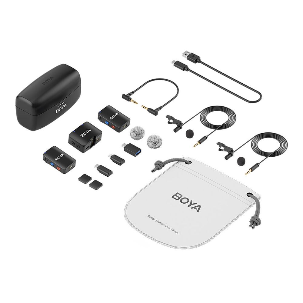 BOYA BOYAMIC 2-Person Wireless Microphone System for Cameras and Mobile Devices (2.4 GHz)