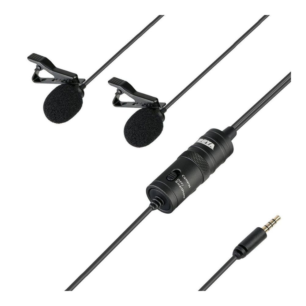 BOYA BY-M1DM DUAL OMNI-DIRECTIONAL LAVALIER MIC
