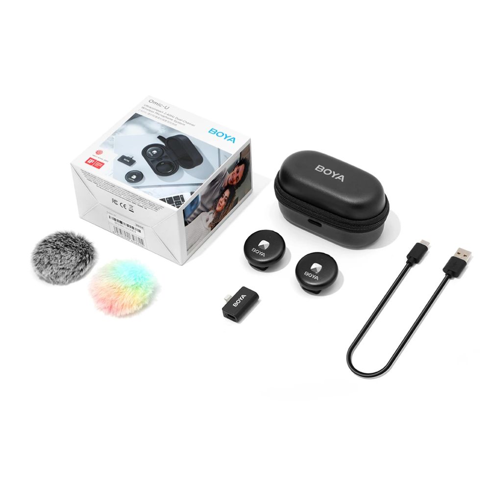 BOYA OMIC-D 2-Person Wireless Microphone System with Lightning Connector for iOS Devices (Black)