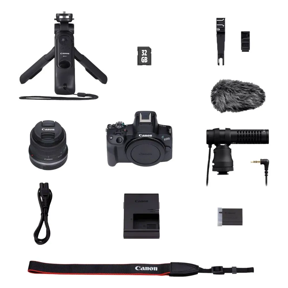 Canon EOS R50 Mirrorless Camera Content Creator Kit – Black