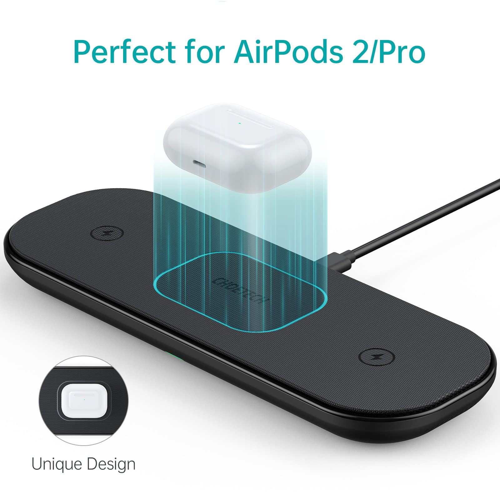 CHOETECH Triple 3 In 1 Qi-Certified Fast Wireless Charger With Adapter For IPhone 12