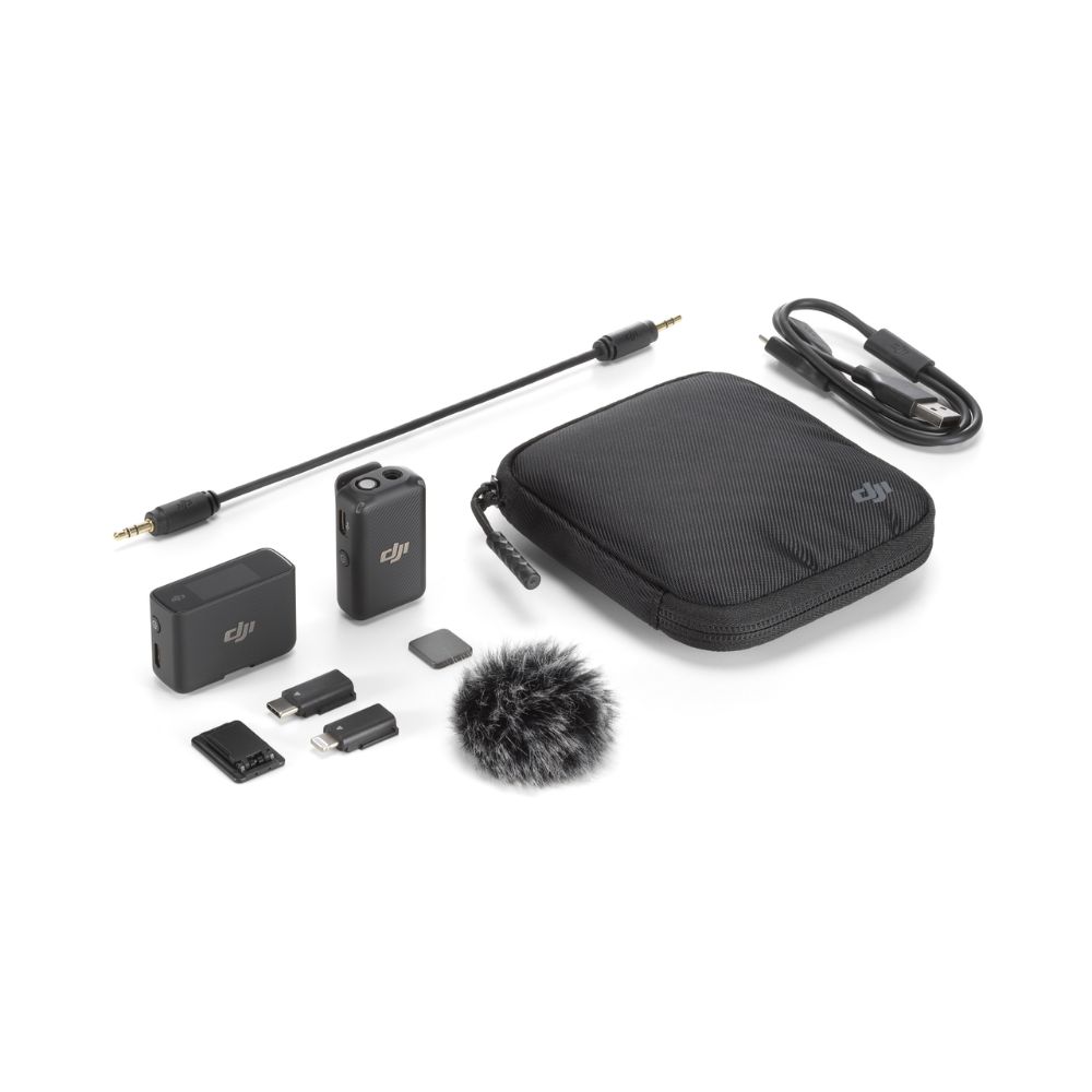 DJI Mic Compact Digital Wireless Microphone Ultimate System/Recorder for Camera &amp; Smartphone (2.4 GHz)