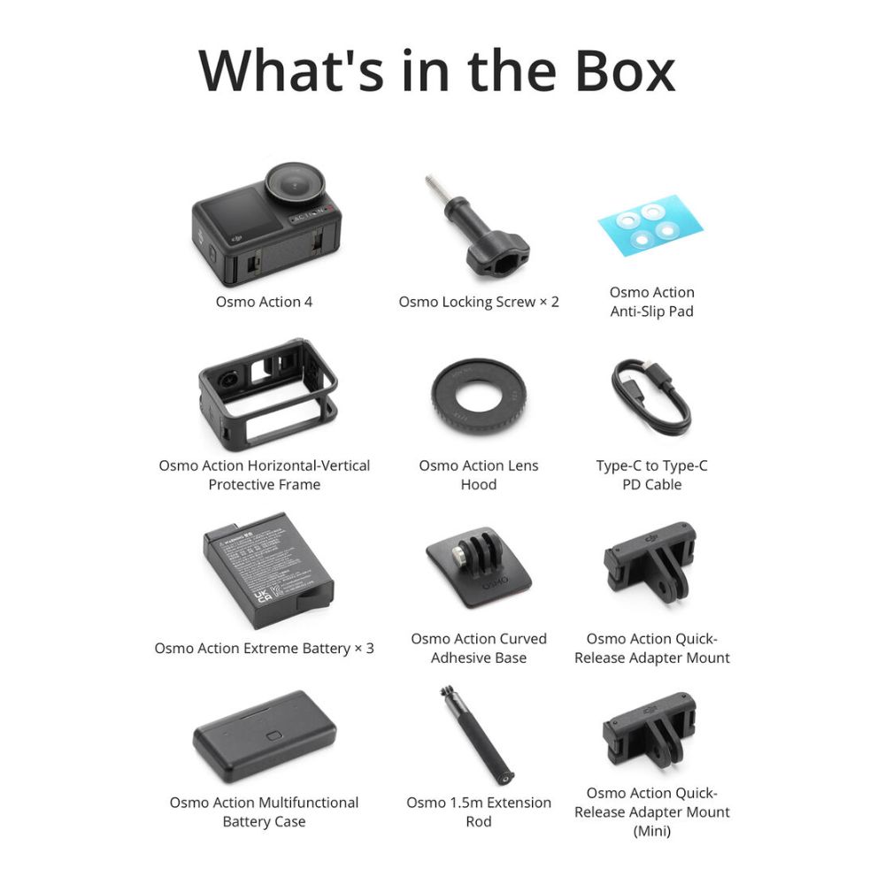 DJI Osmo Action 4 Camera Adventure Combo For Better Video Quality