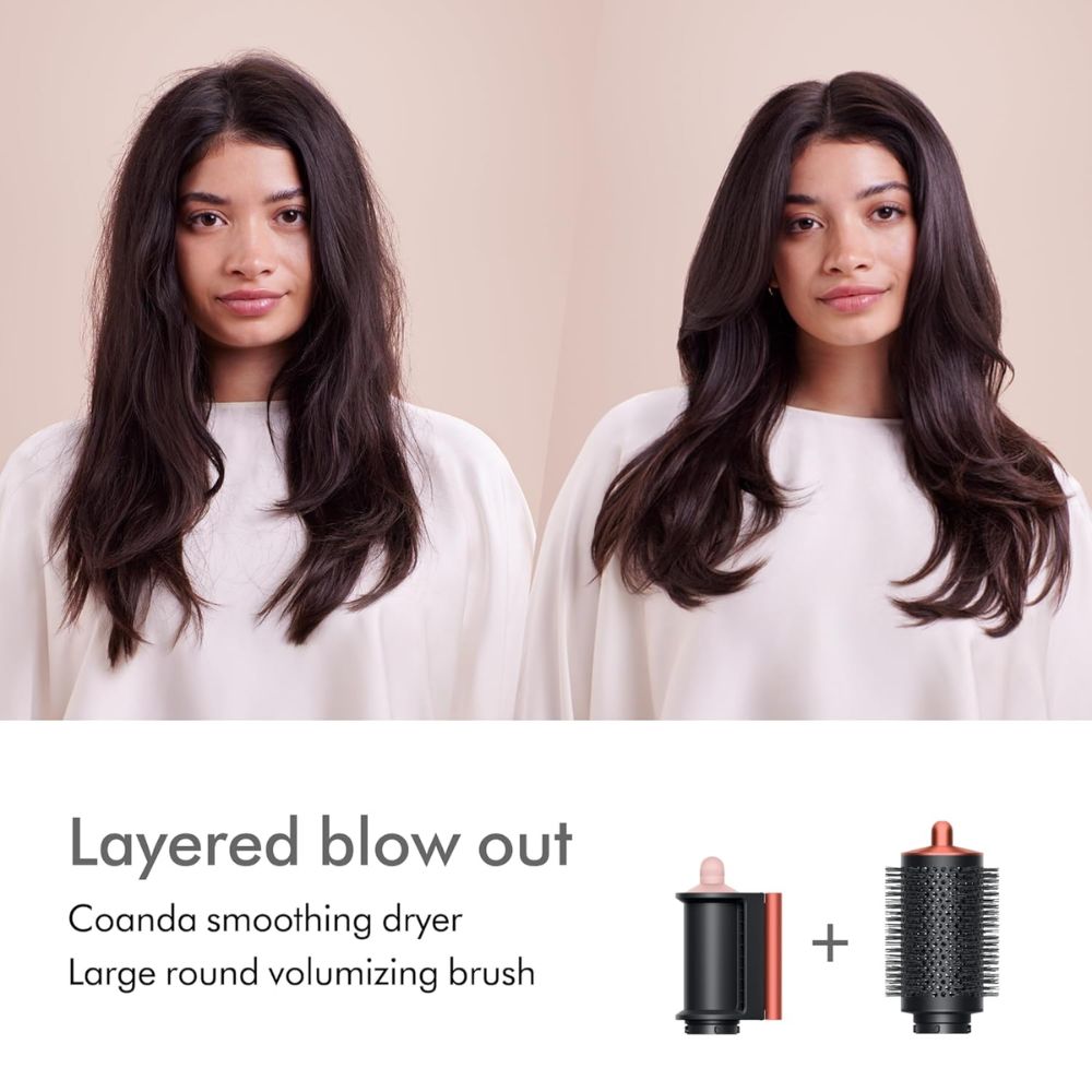 Dyson Airwrap™ multi-styler and dryer Curly+Coily Complete Long Volumise in Strawberry bronze and blush pink HS05