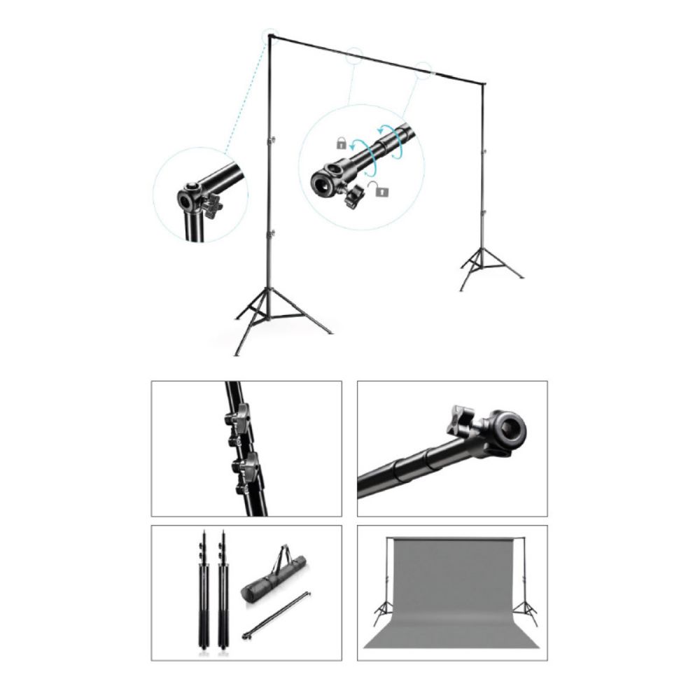E-Image BS901A Studio Background Stand with Carrying Case